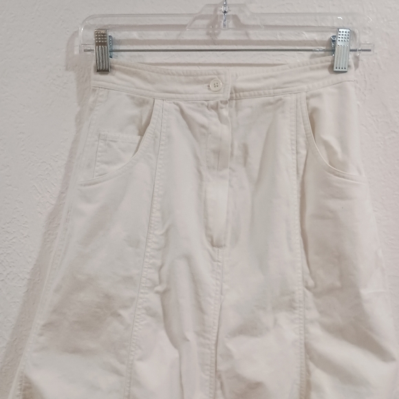 Vintage Clyde White Flared Midi Skirt - Picture 2 of 7